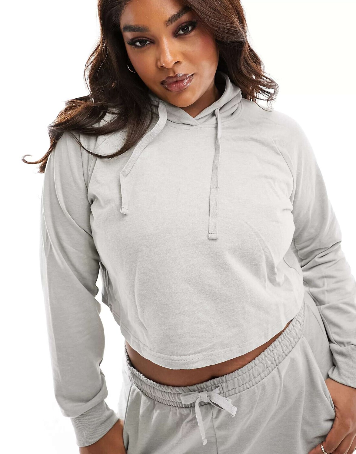 

ASOS Curve Icon спортивное худи из джерси с петелькой черного цвета