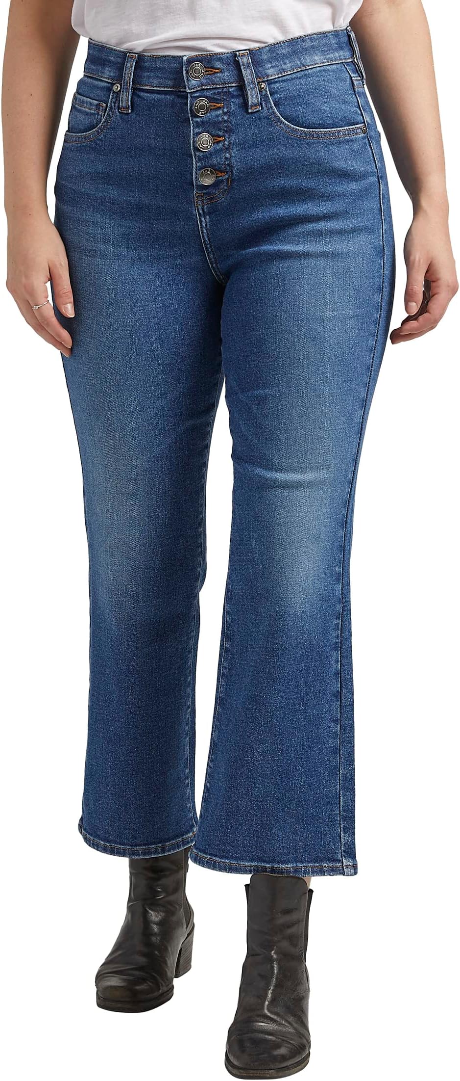 Джинсы Phoebe High-Rise Cropped Bootcut Jeans Jag Jeans, цвет Fountain Blue