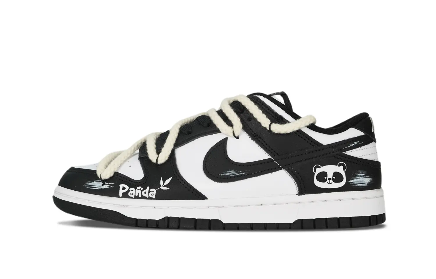 

Кроссовки Nike Dunk Skateboarding Shoes Men Low-top Black/White, черный/белый