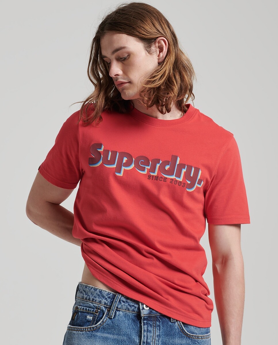 

Мужская футболка Classic Terrain с логотипом Superdry, красный