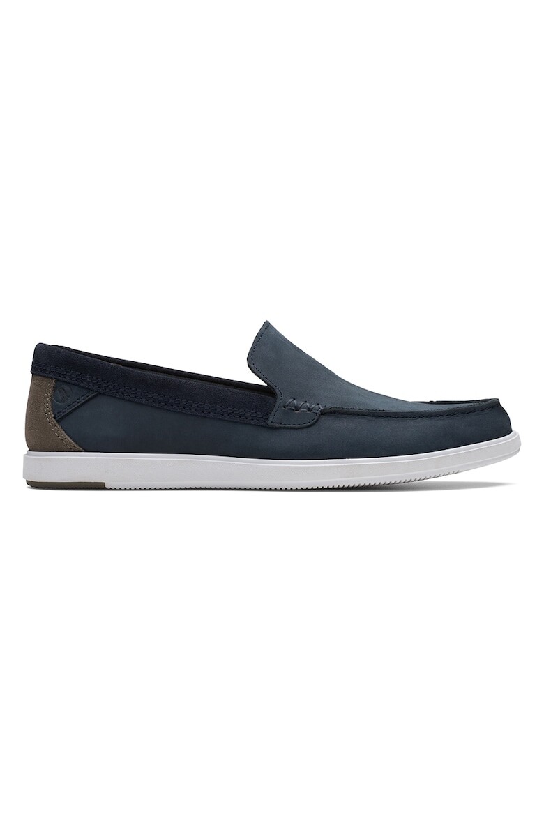 

Лоферы Bratton из нубука Clarks, синий