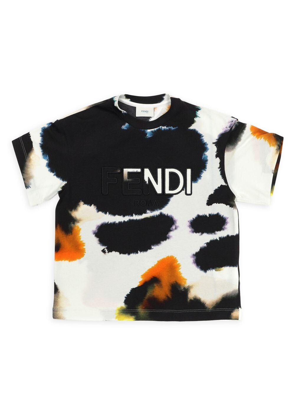 

Футболка с принтом Tie-Dye и логотипом для мальчиков Fendi, бежевый