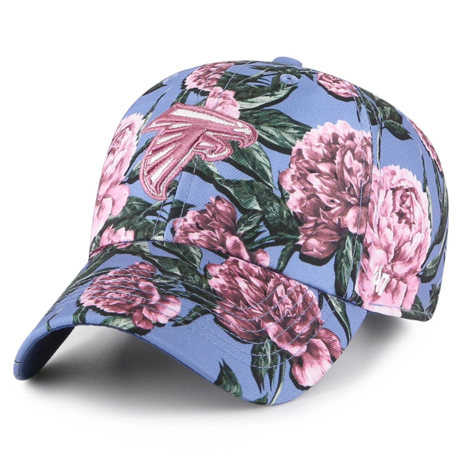 

Женская регулируемая шляпа Blue Atlanta Falcons Peony Clean Up '47