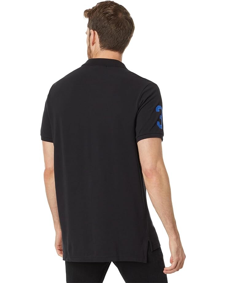 

Поло U.S. POLO ASSN. Short Sleeve Printed Chest Pique Polo Shirt, черный