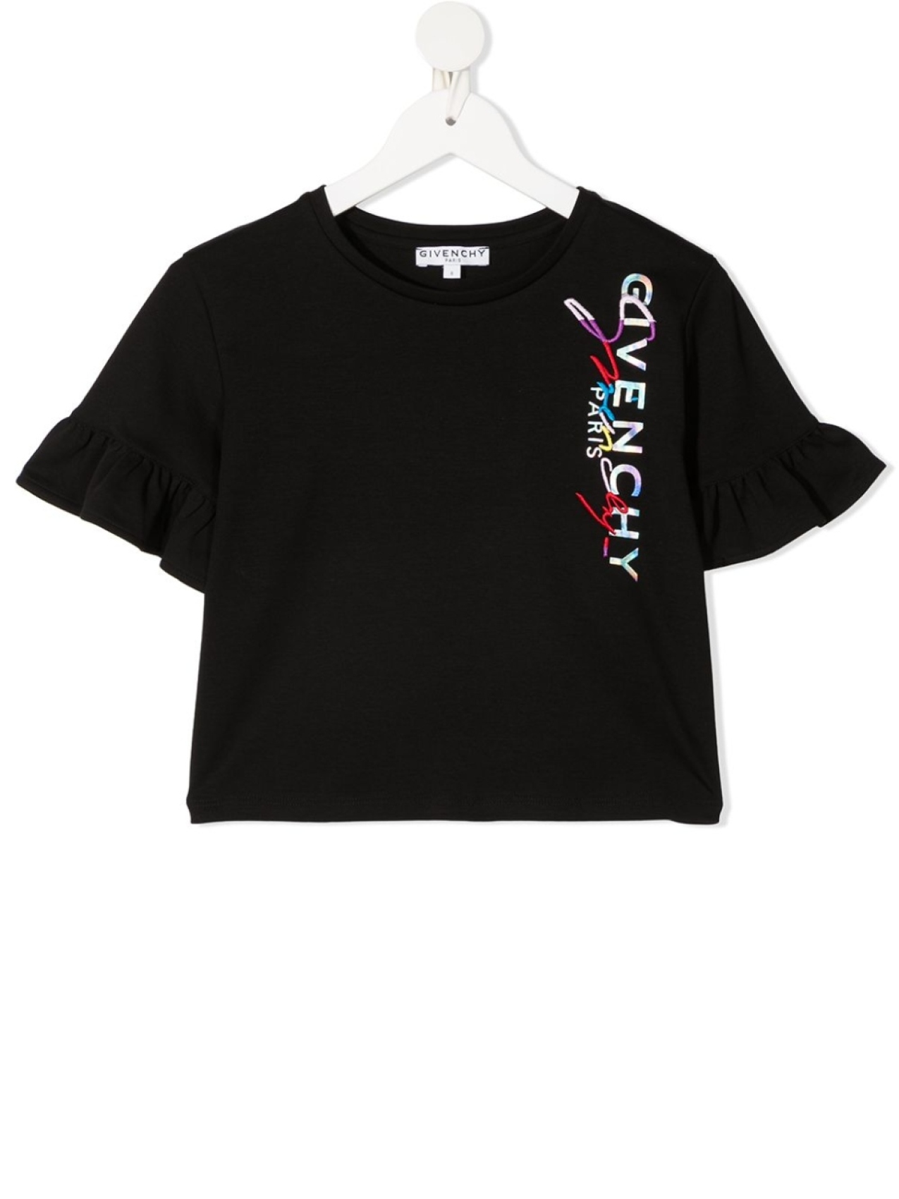 

Givenchy Kids футболка с оборками, черный