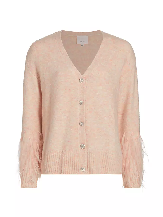 

Вязаный кардиган Briana с перьями Cinq À Sept, цвет faded apricot
