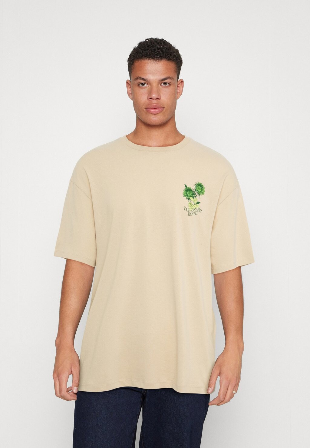 

Футболка с принтом Jack & Jones, бежевый