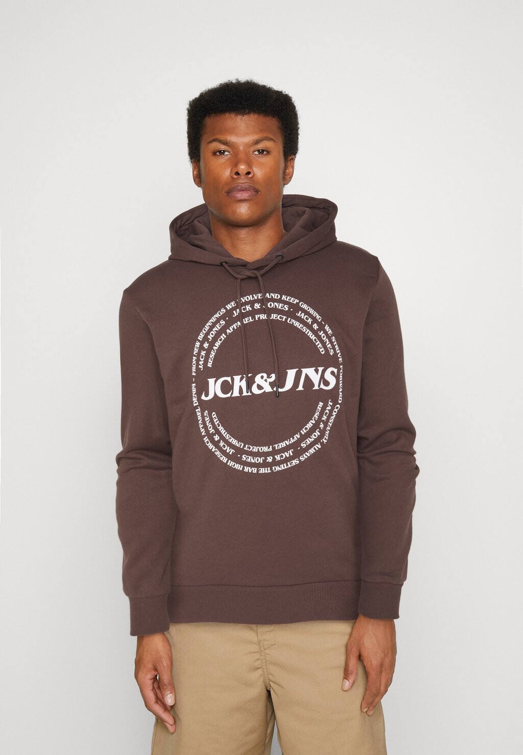 

Толстовка JJJAKE HOOD Jack & Jones, темно-коричневый
