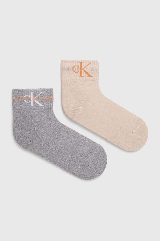 

Носки , 2 пары Calvin Klein Jeans, серый