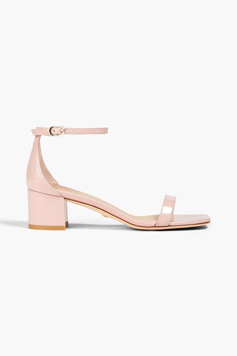 

Босоножки из лакированной кожи Stuart Weitzman, пастельно-розовый