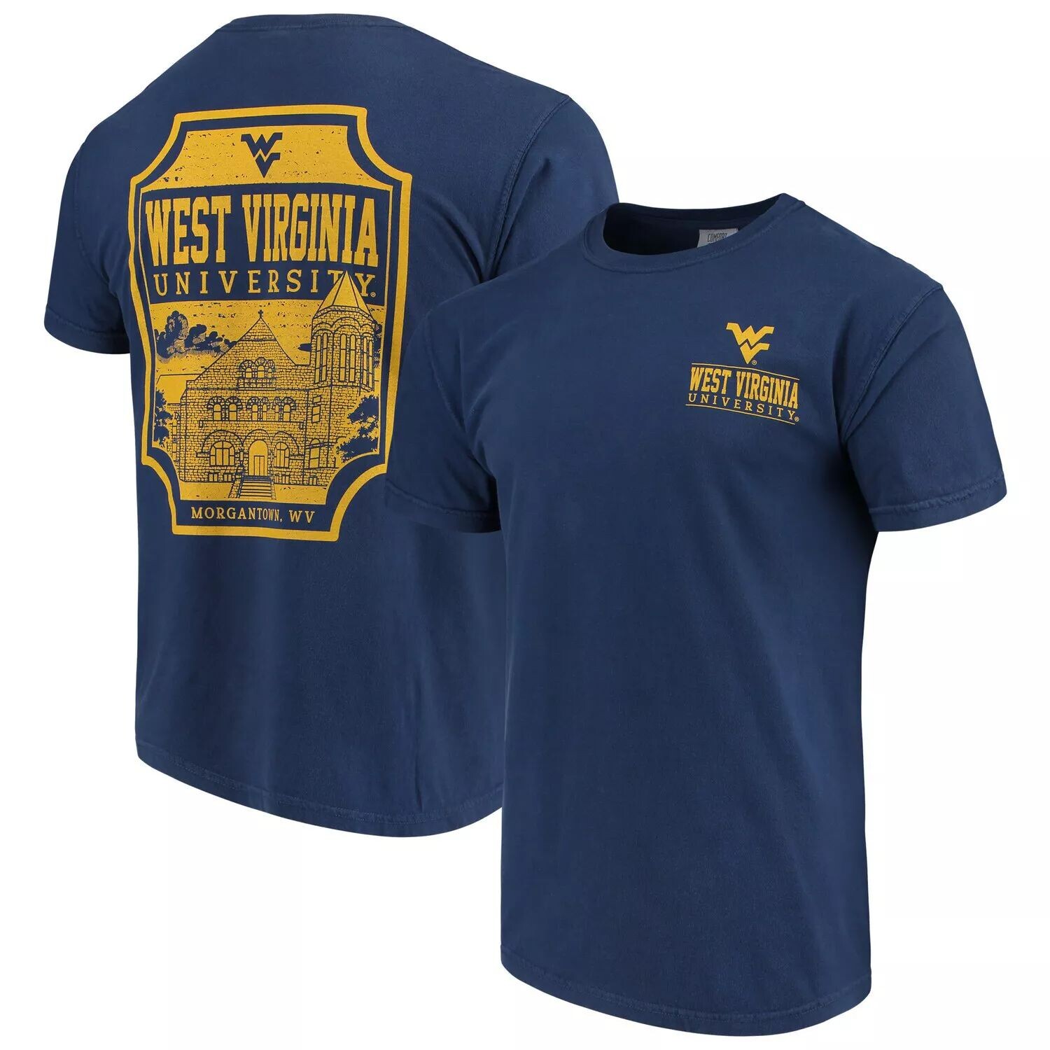 

Мужская темно-синяя футболка West Virginia Mountaineers Comfort Colours Campus Icon, Синий