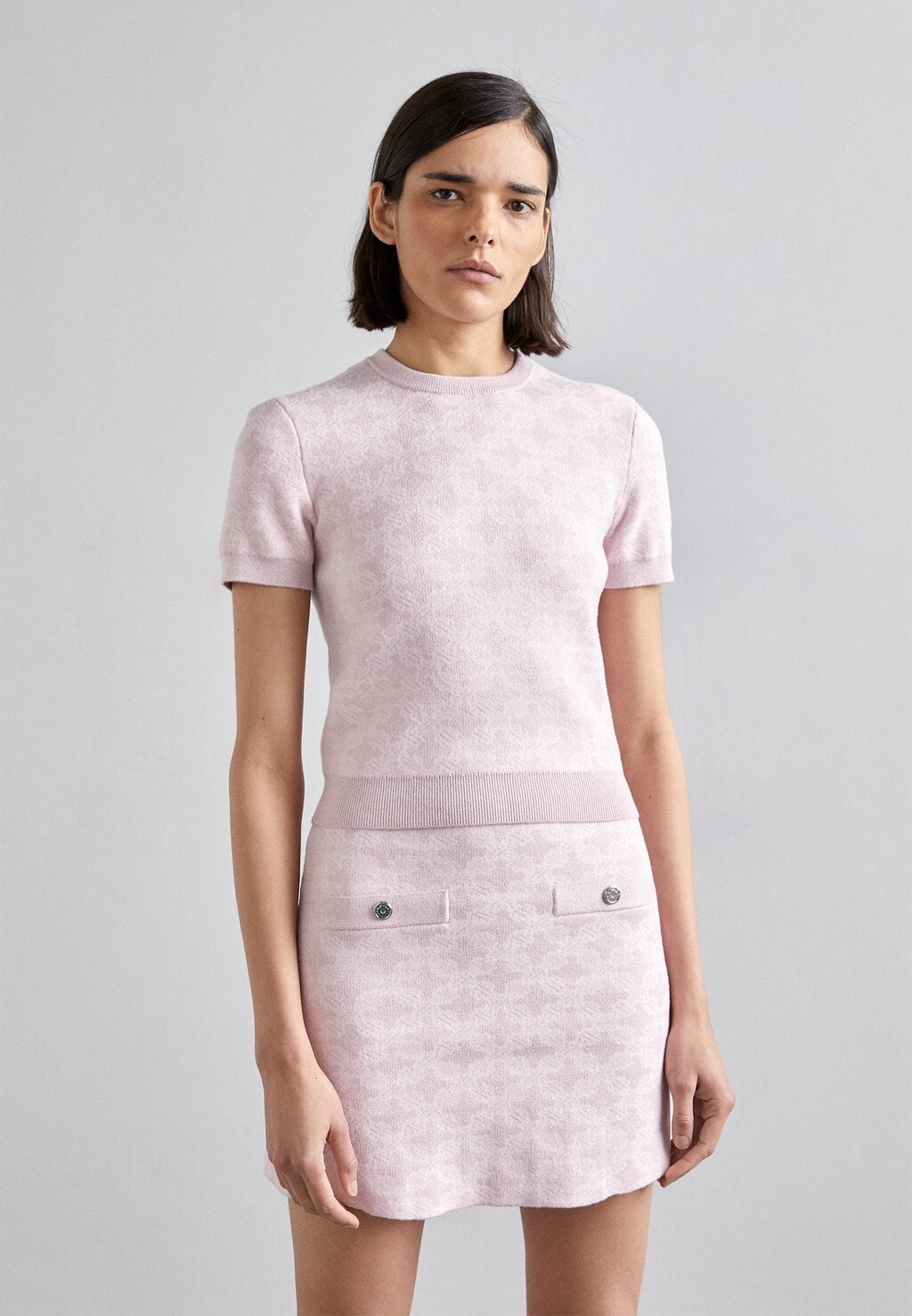 

Футболка с принтом Minthe maje, цвет rose pale