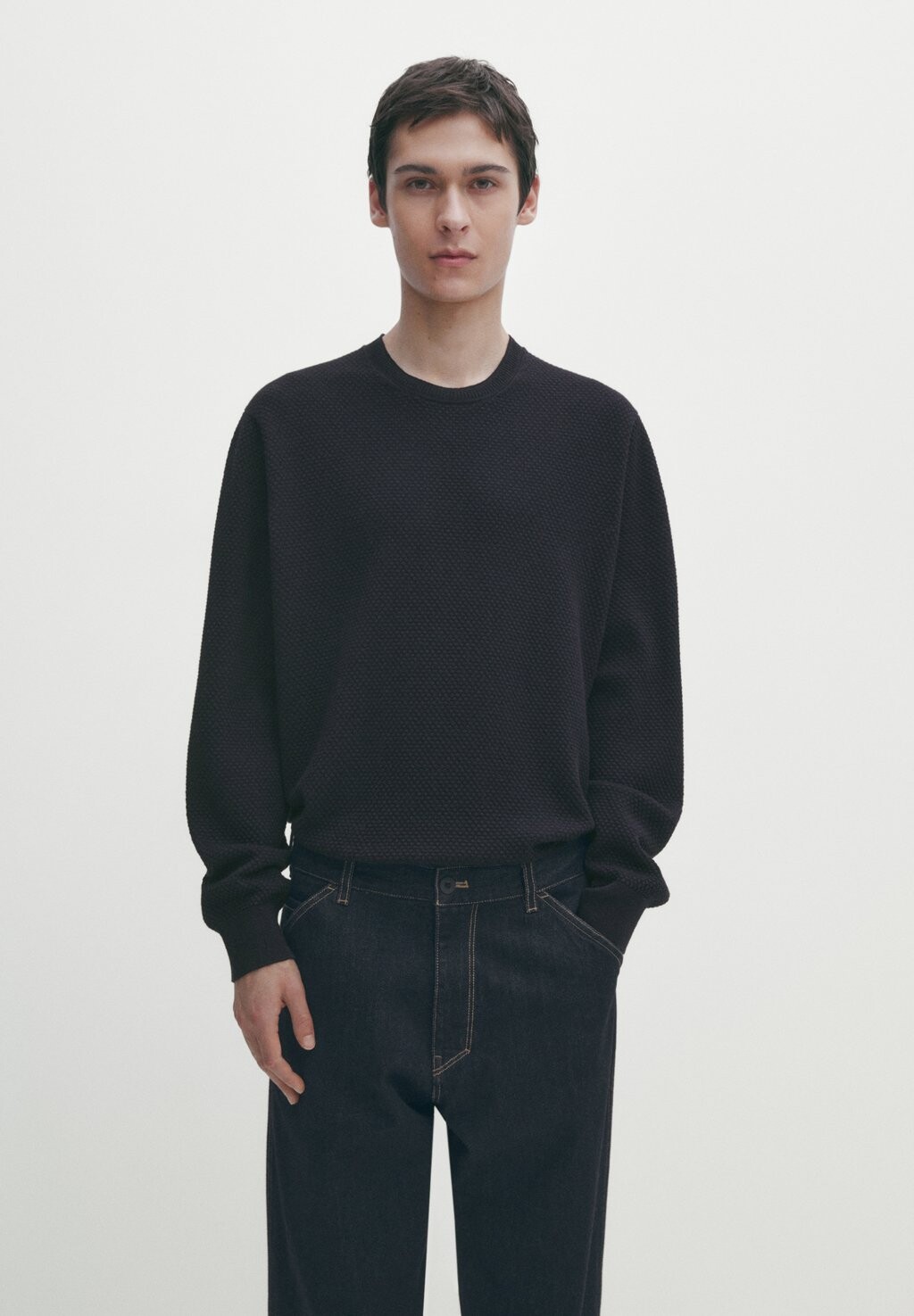

Свитер Crew Neck Massimo Dutti, цвет dark blue