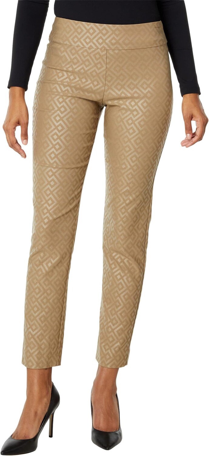 

Брюки до щиколотки без застежек Krazy Larry, цвет Taupe Geometric
