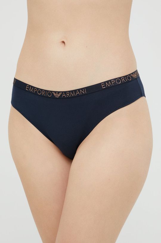 Нижнее белье Emporio Armani Underwear, темно-синий трусики с логотипом emporio armani underwear синий