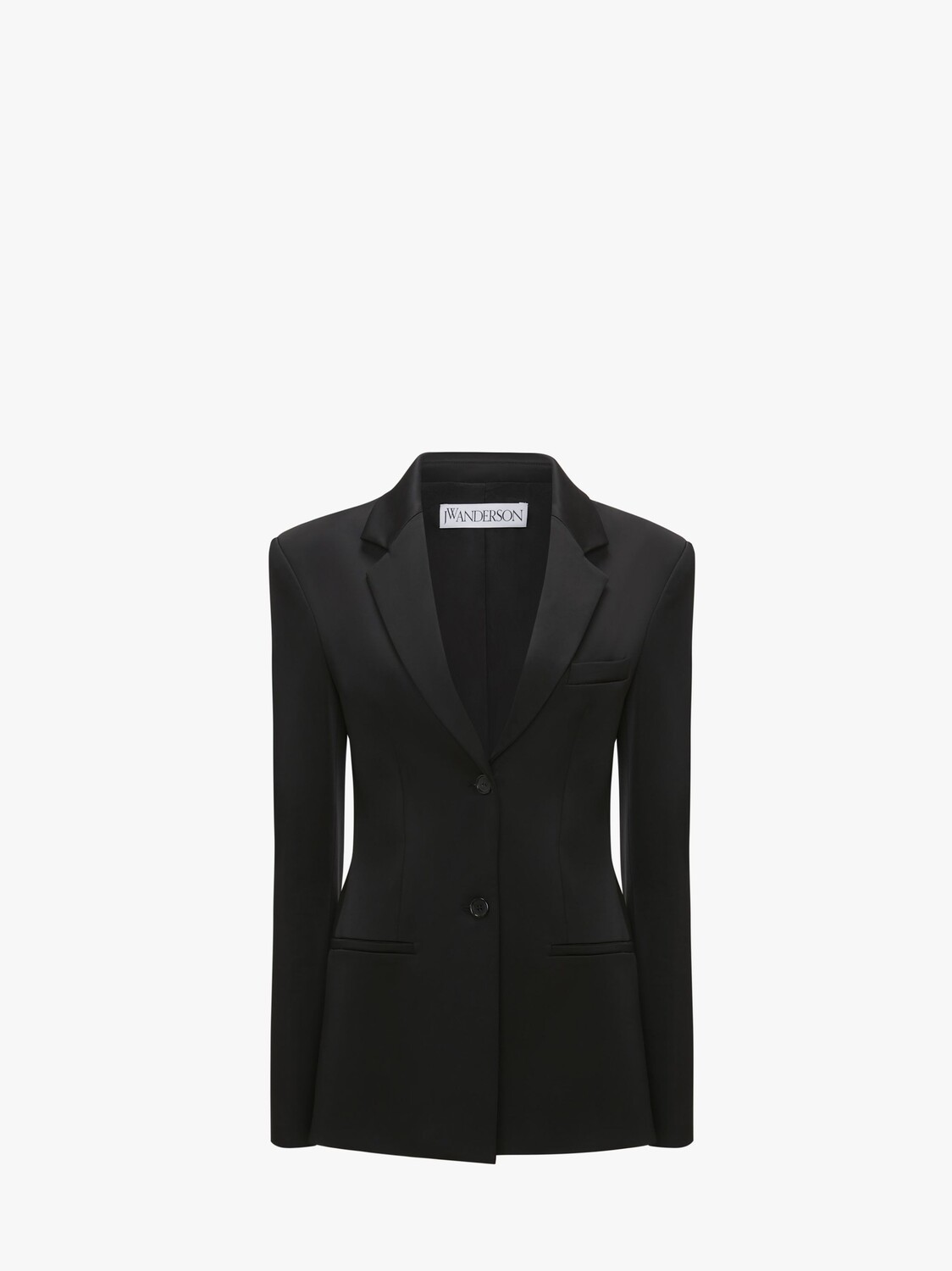 

Однобортный пиджак облегающего кроя JW Anderson, черный