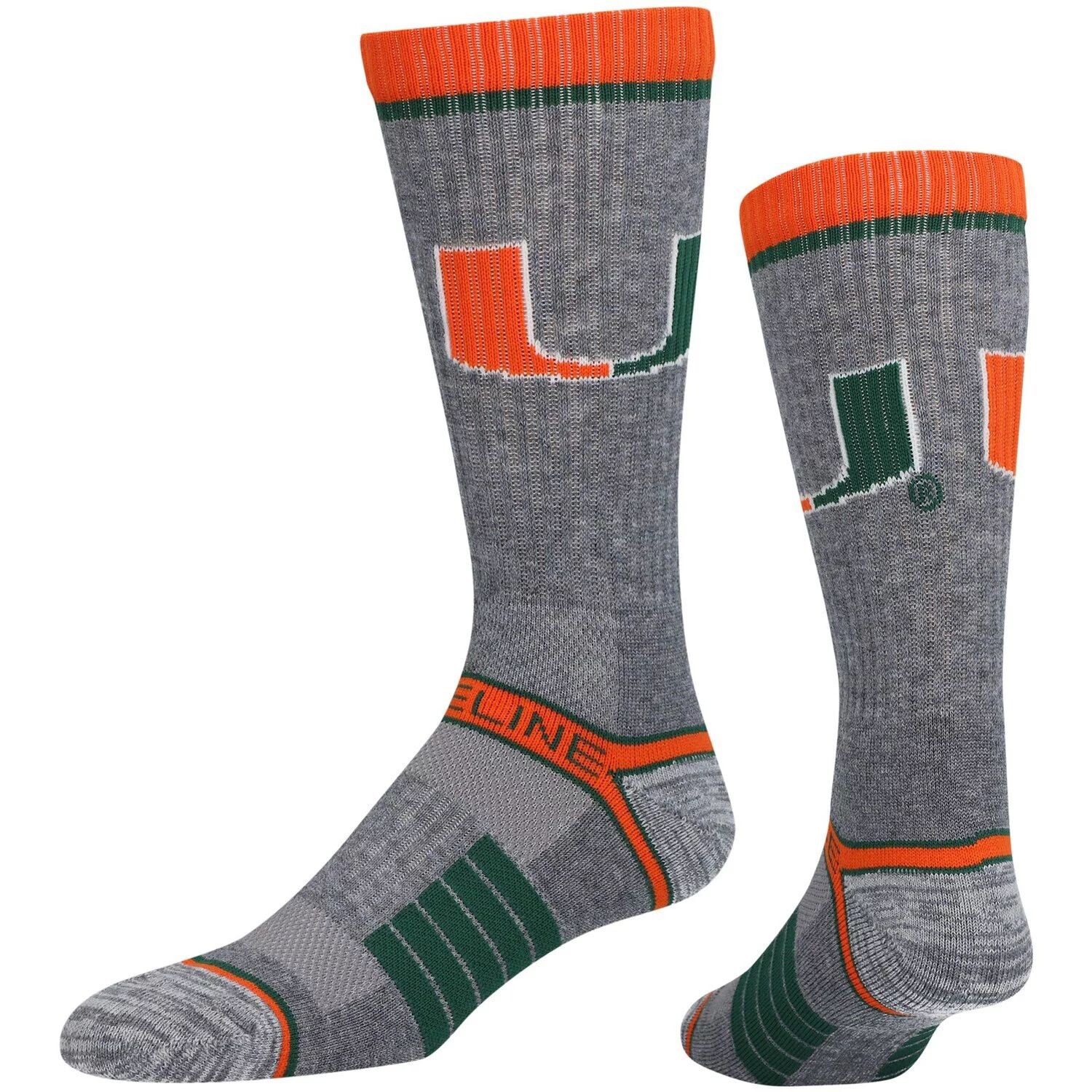 

Шерстяные трикотажные носки премиум-класса Strideline Miami Hurricanes