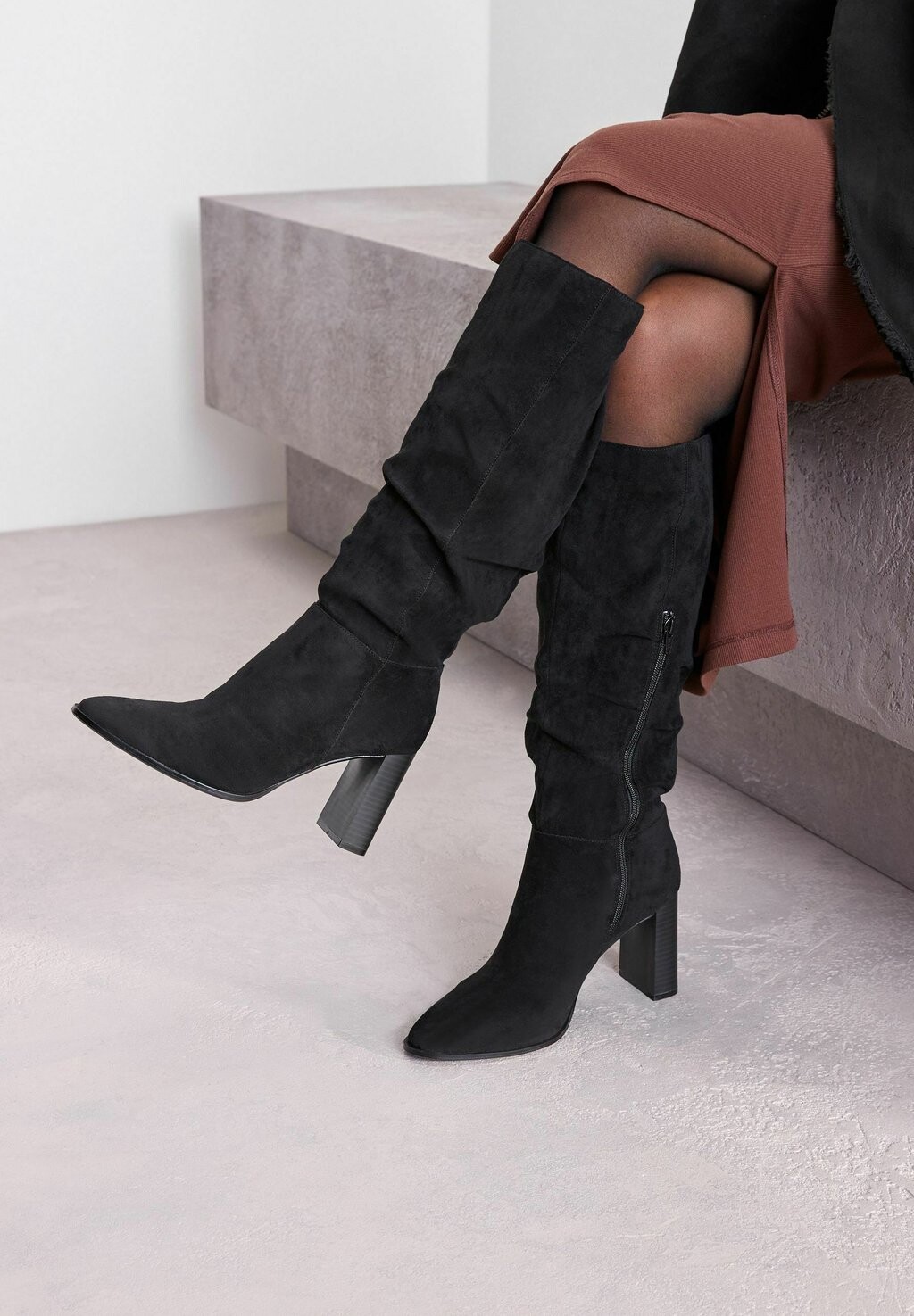 

Высокие сапоги Forever Comfort Slouch Heel Standard Next, черный