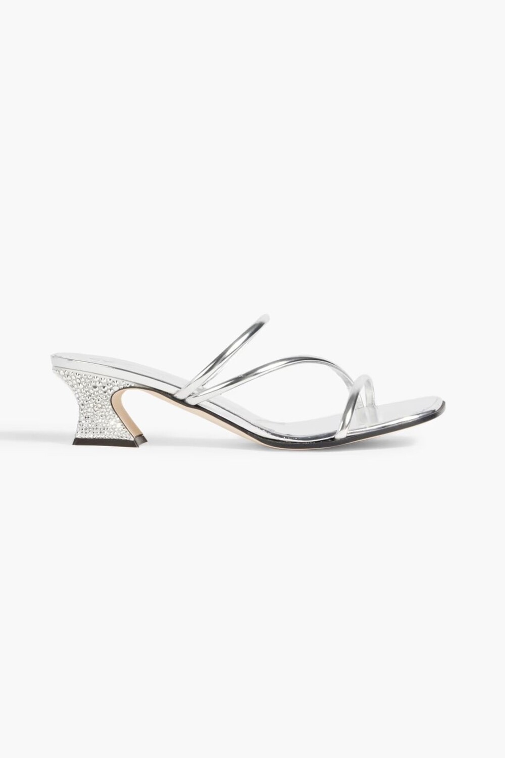

Кожаные сабо Metallica Giuseppe Zanotti, серебро