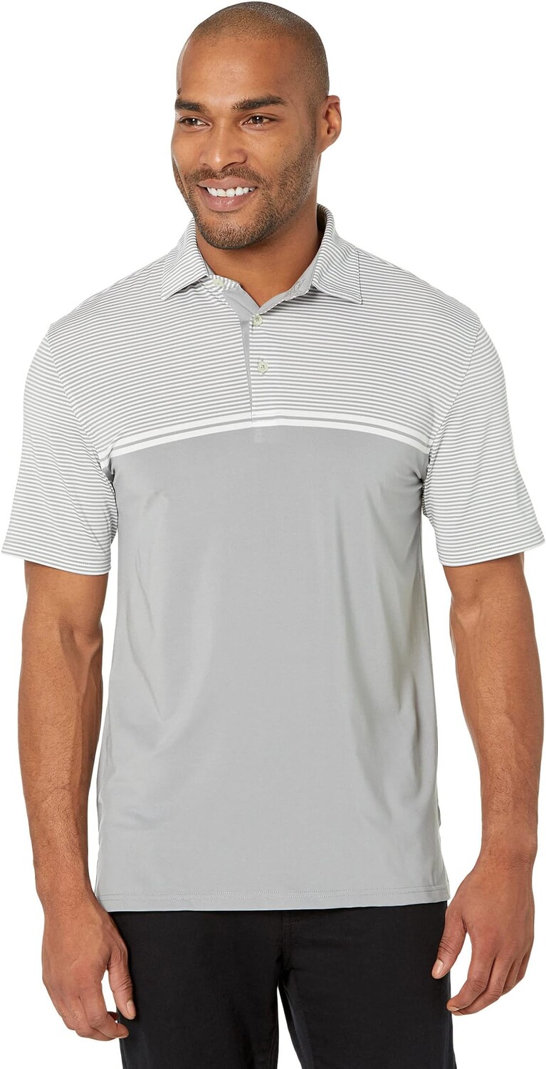 

Рубашка-поло Driver Woodbine Stripe Polo Southern Tide, цвет Steel Grey