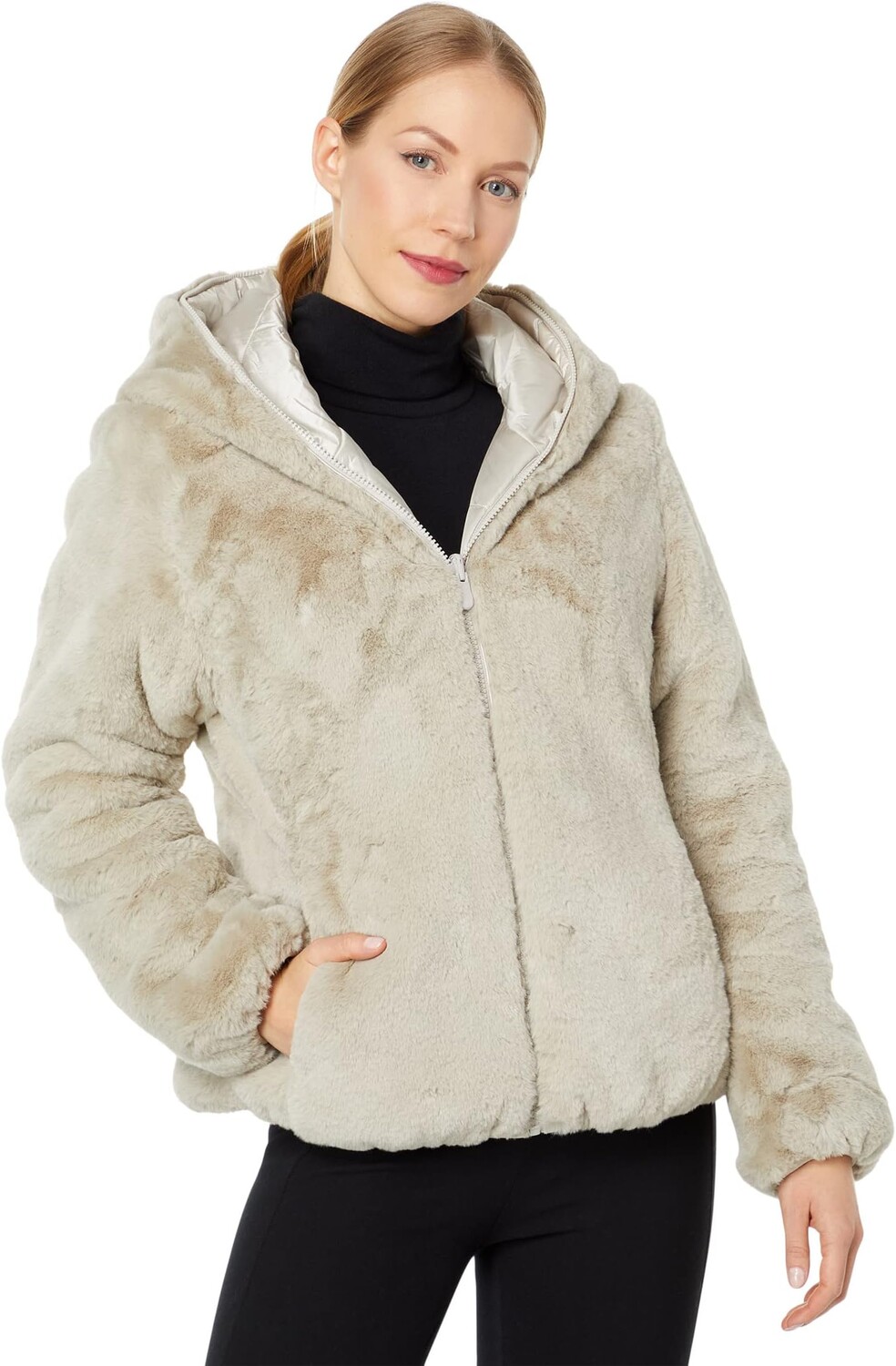 

Куртка Laila - Short Reversible Faux Fur Save the Duck, цвет Rainy Beige