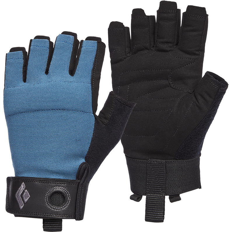 яхтенные перчатки с короткими пальцами синий серый черный размер 3xl 10267518 Мужские полупальцевые перчатки для скалолазания Black Diamond