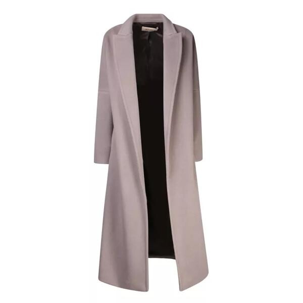 

Пальто calomeria long coat in taupe fabric Blanca Vita, серый