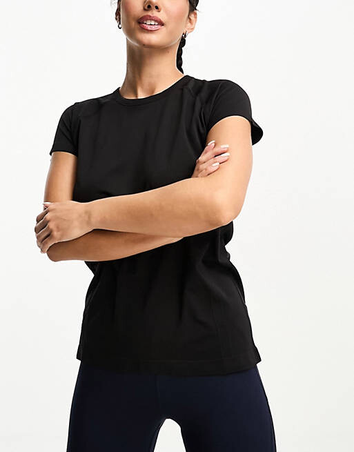 

Бесшовный топ свободного кроя с короткими рукавами ASOS 4505