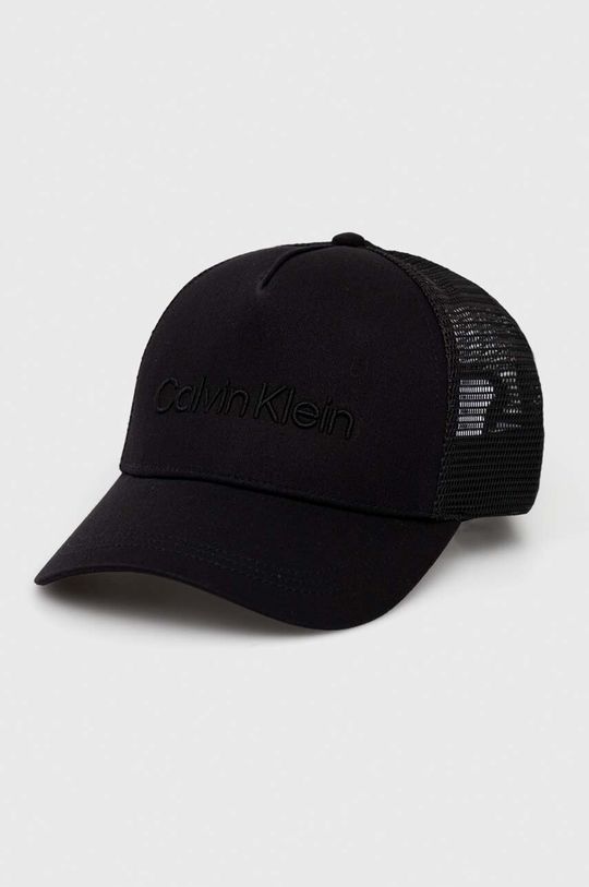 Бейсболка Calvin Klein, черный кепка calvin klein размер onesize черный