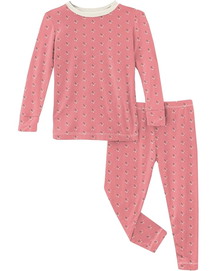Пижамный комплект Kickee Pants Long Sleeve Pajama Set, цвет Strawberry Baby Berries