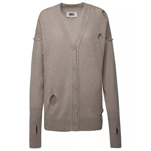 

Кардиган beige alpaca blend cardigan Mm6 Maison Margiela, серый