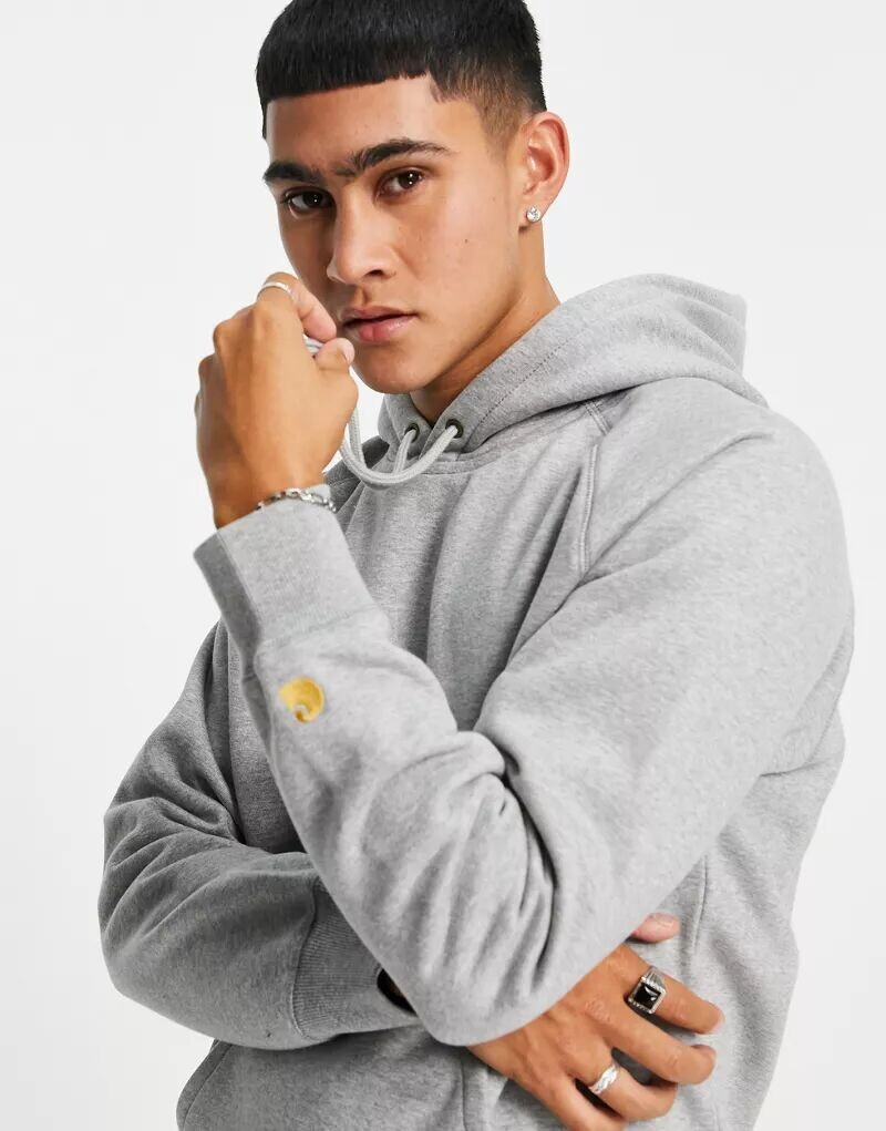 

Серая толстовка с капюшоном Carhartt WIP Chase