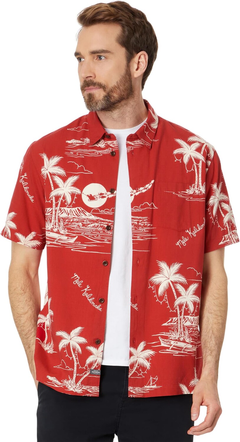 

Рубашка Ahi Holiday Short Sleeve Woven Quiksilver, цвет Ahi Holiday Aura Orange