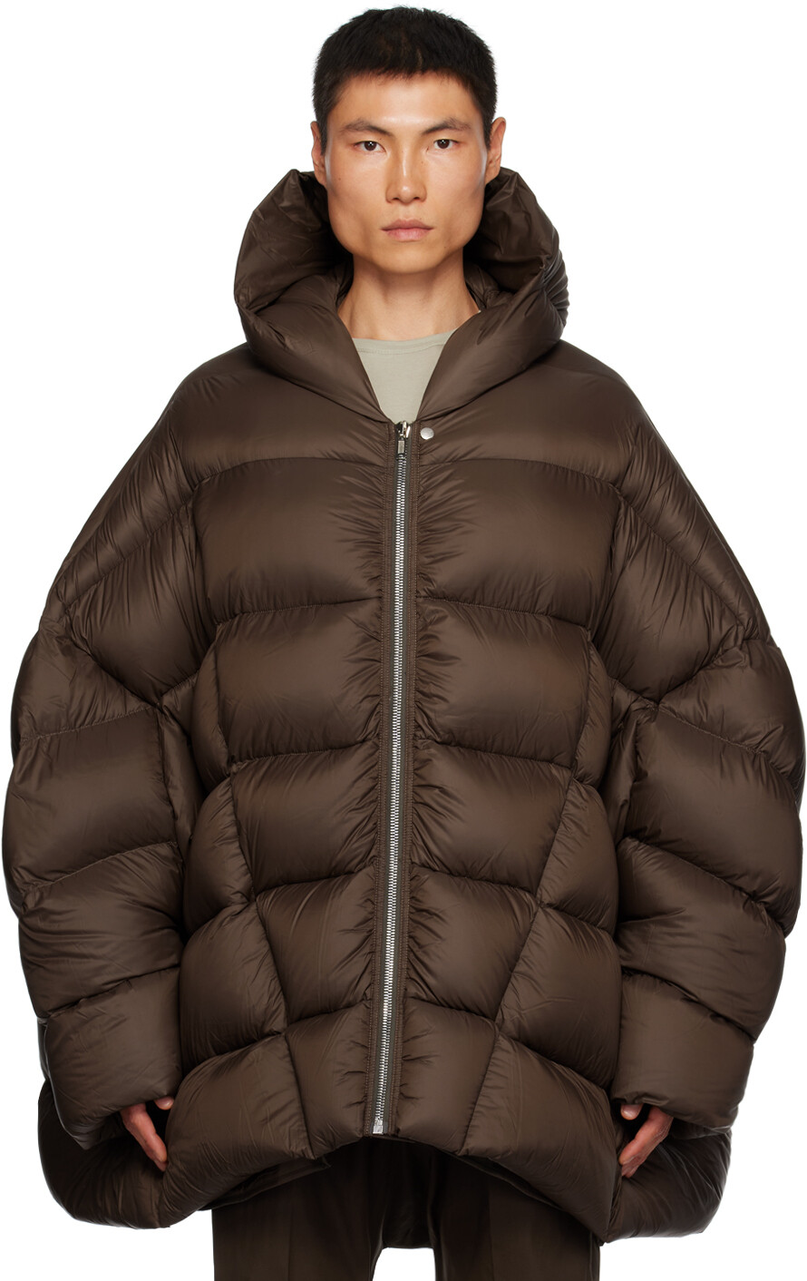 

Коричневый пуховик Rick Owens Jumbo Peter