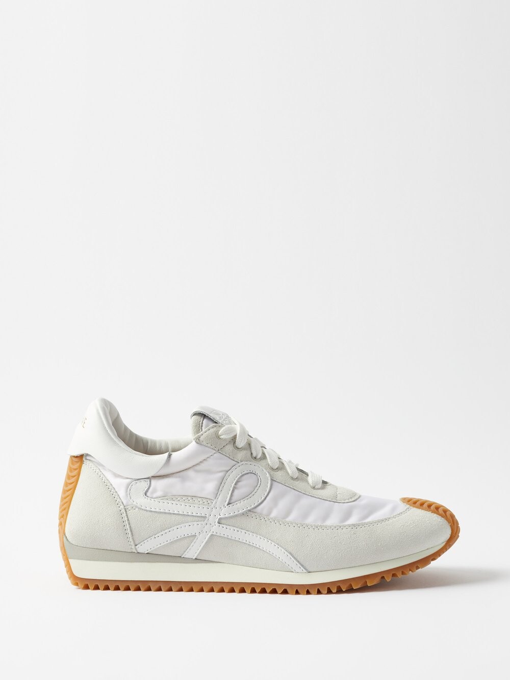 

Кроссовки flow runner из кожи и замши LOEWE, белый