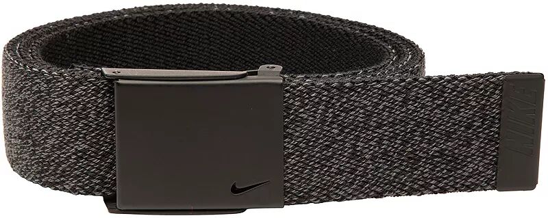 Мужской двусторонний ремень для гольфа с отделкой Nike, серый/черный