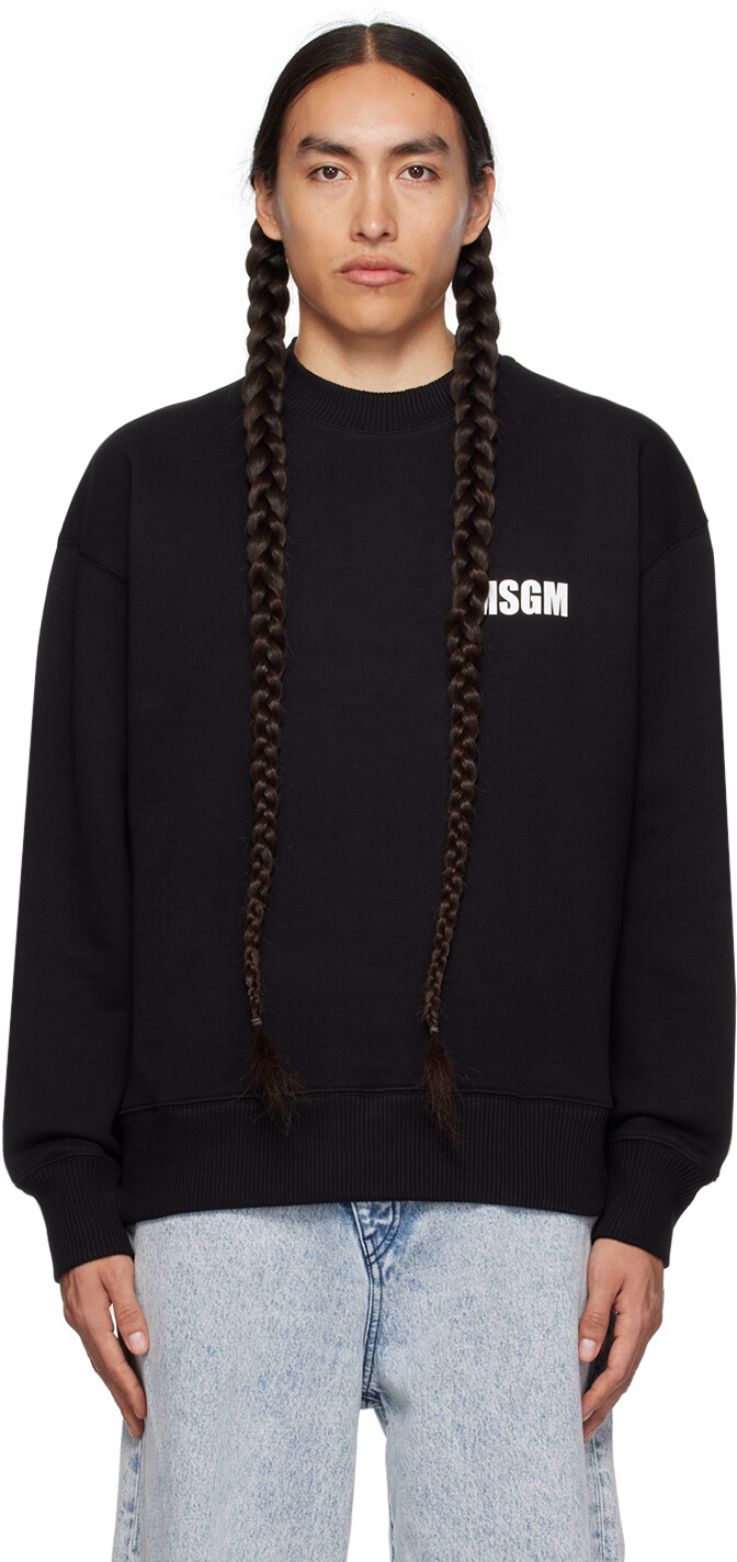 

MSGM Черный свитшот с принтом