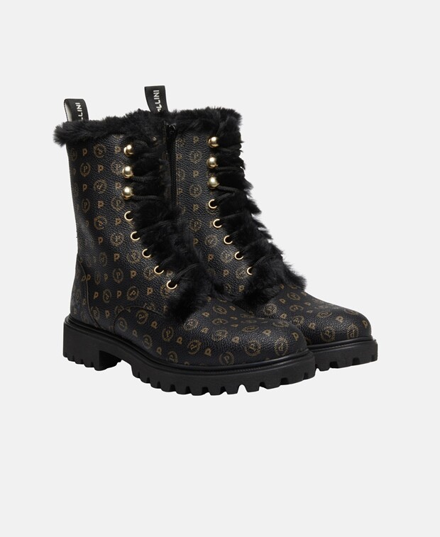 

Ботинки на шнуровке Pollini, черный