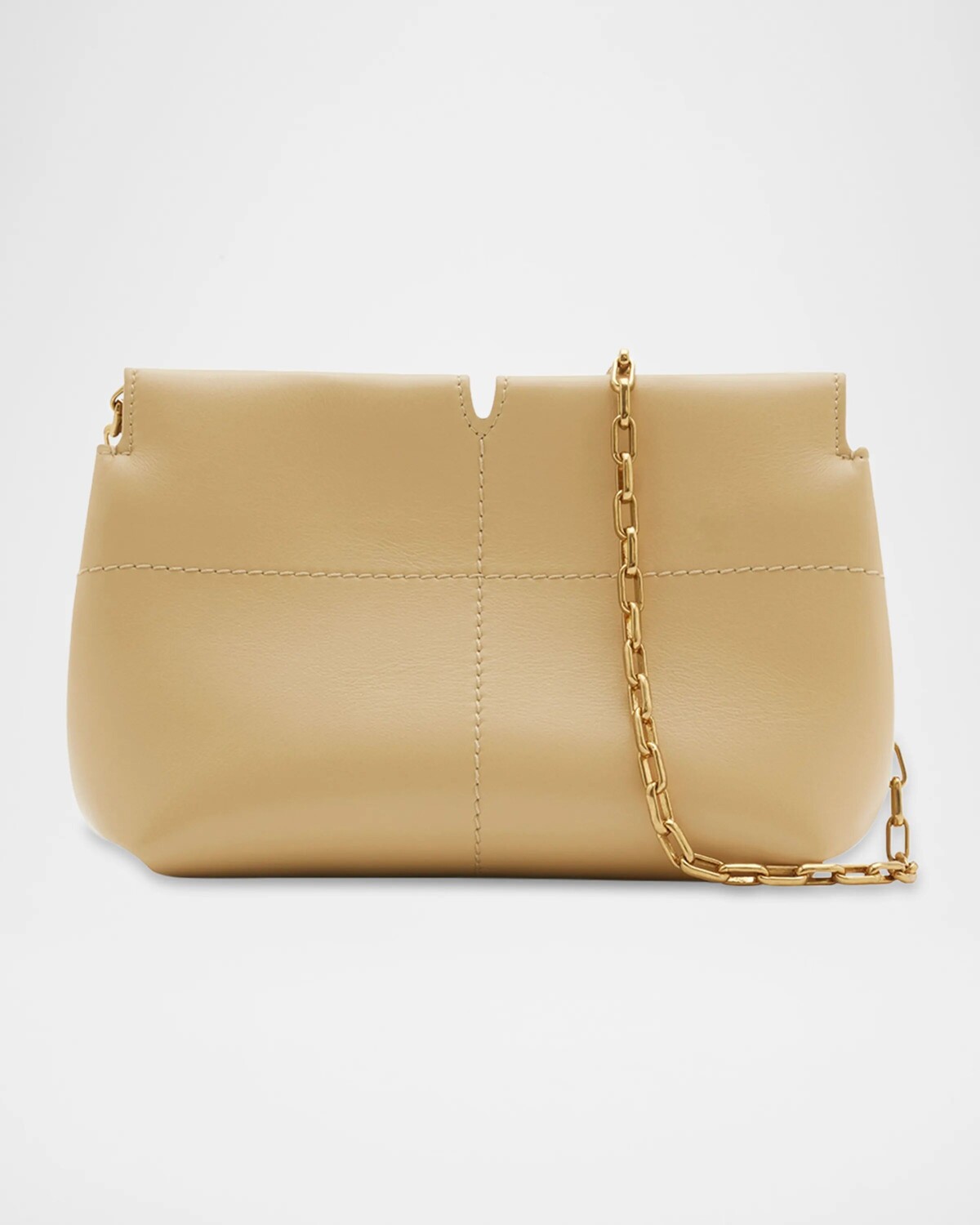 

Маленький кожаный клатч Snip Burberry, цвет Sand