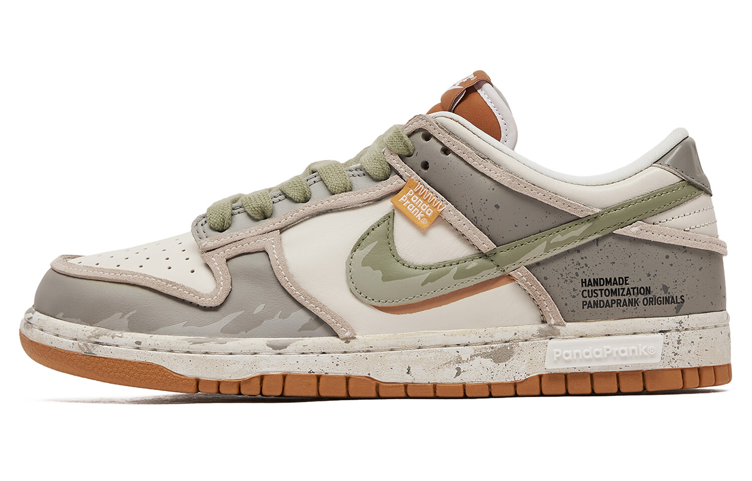 

Кроссовки Nike Dunk Skateboarding Shoes Men Low-top Grey White Green, зеленый