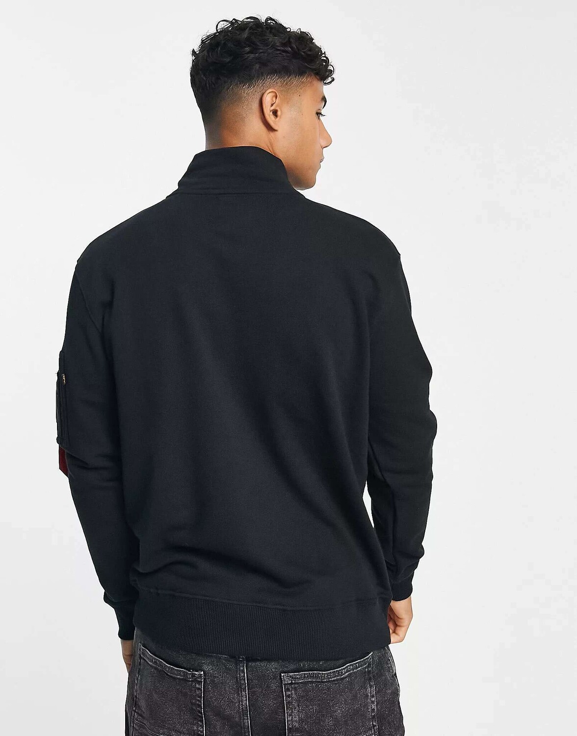 

Черная толстовка на молнии Alpha Industries X-Fit, Черный