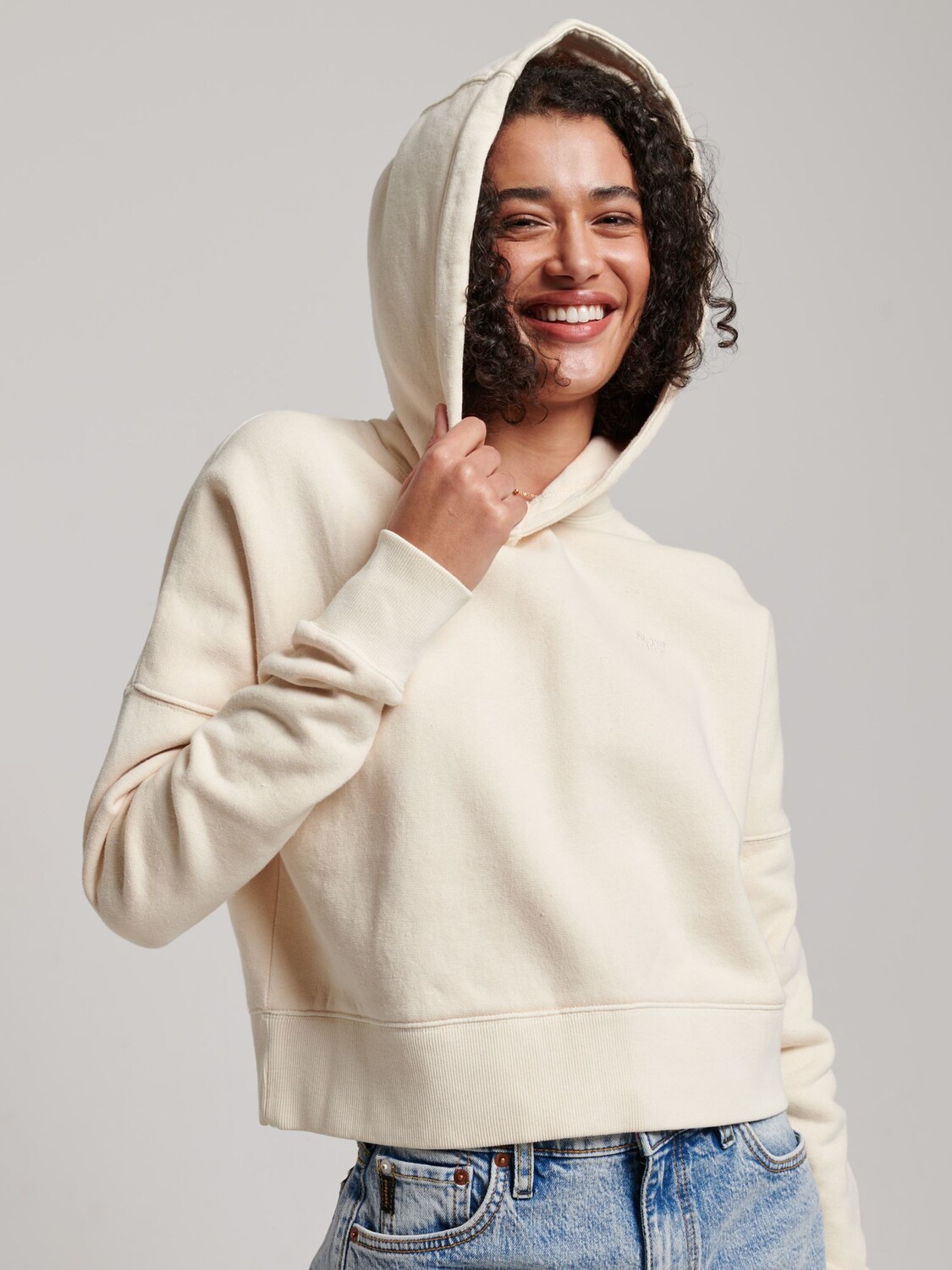 

Укороченная толстовка Superdry Wash, овсянка