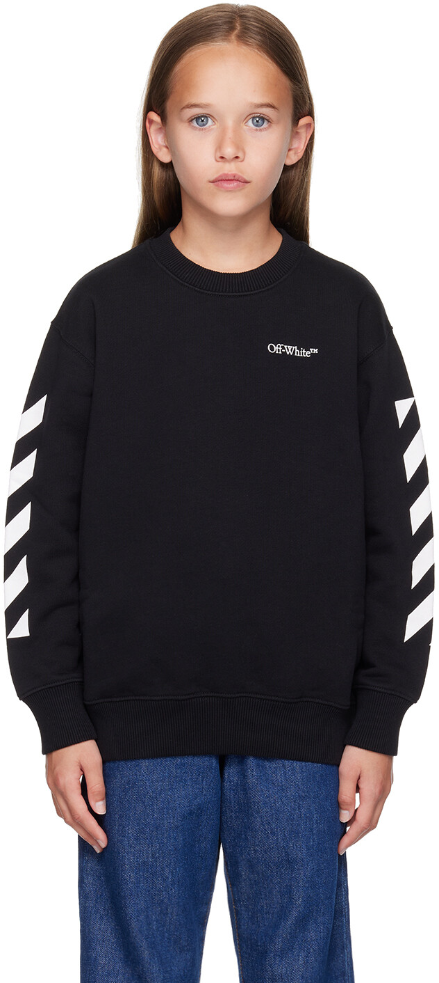 

Off-White Kids Черный классический свитшот Arrow