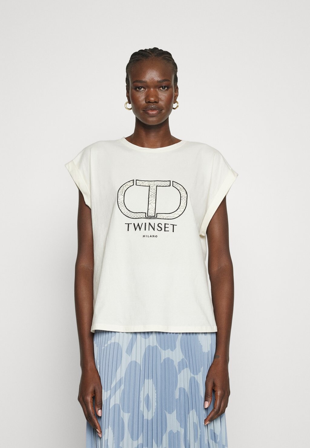 

Футболка с принтом TWINSET, Серый