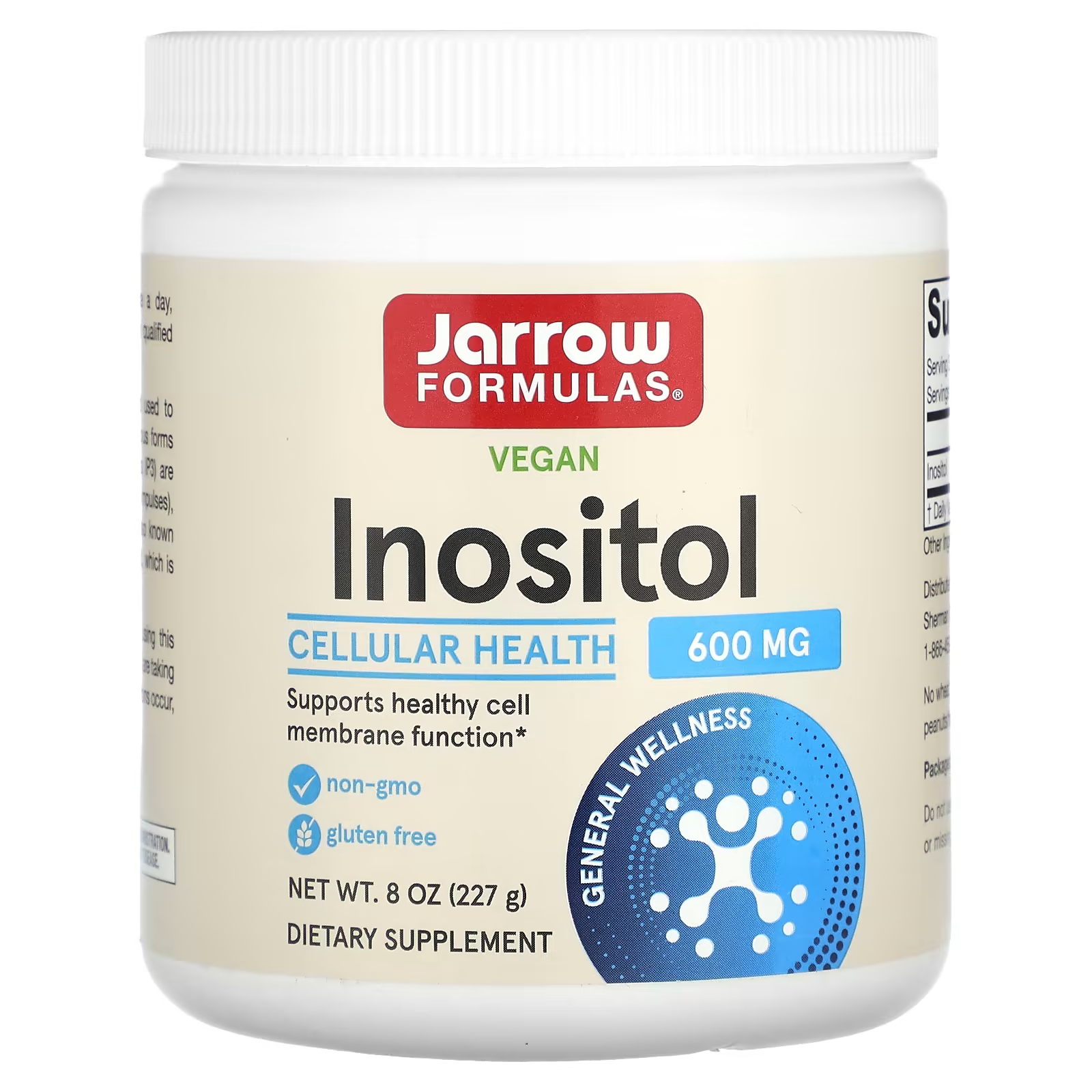 Инозитол Jarrow Formulas 600 мг, 227 г jarrow formulas инозитол порошок 227 г 8 унций