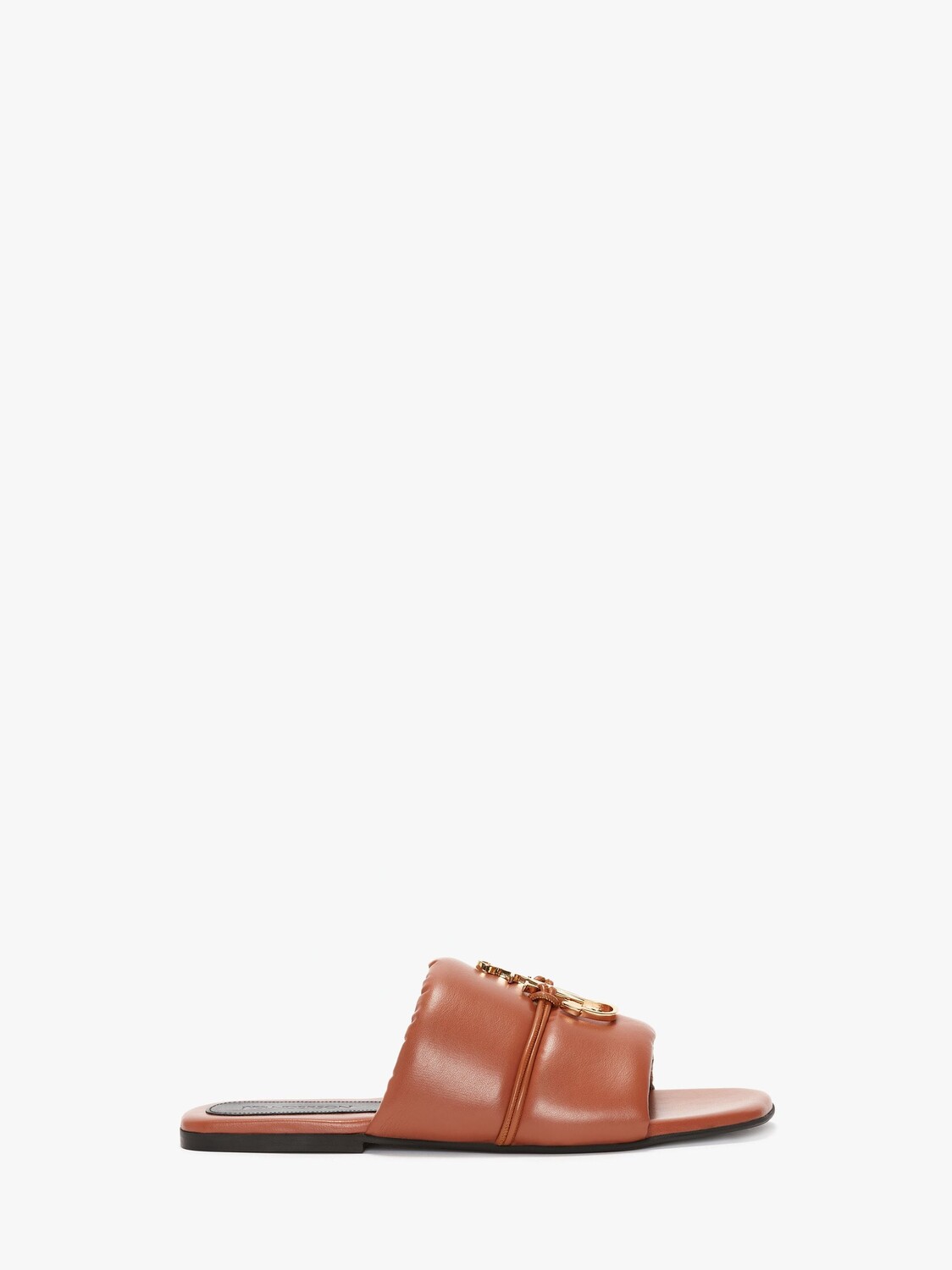 

Кожаные шлепанцы с логотипом JW Anderson, коричневый