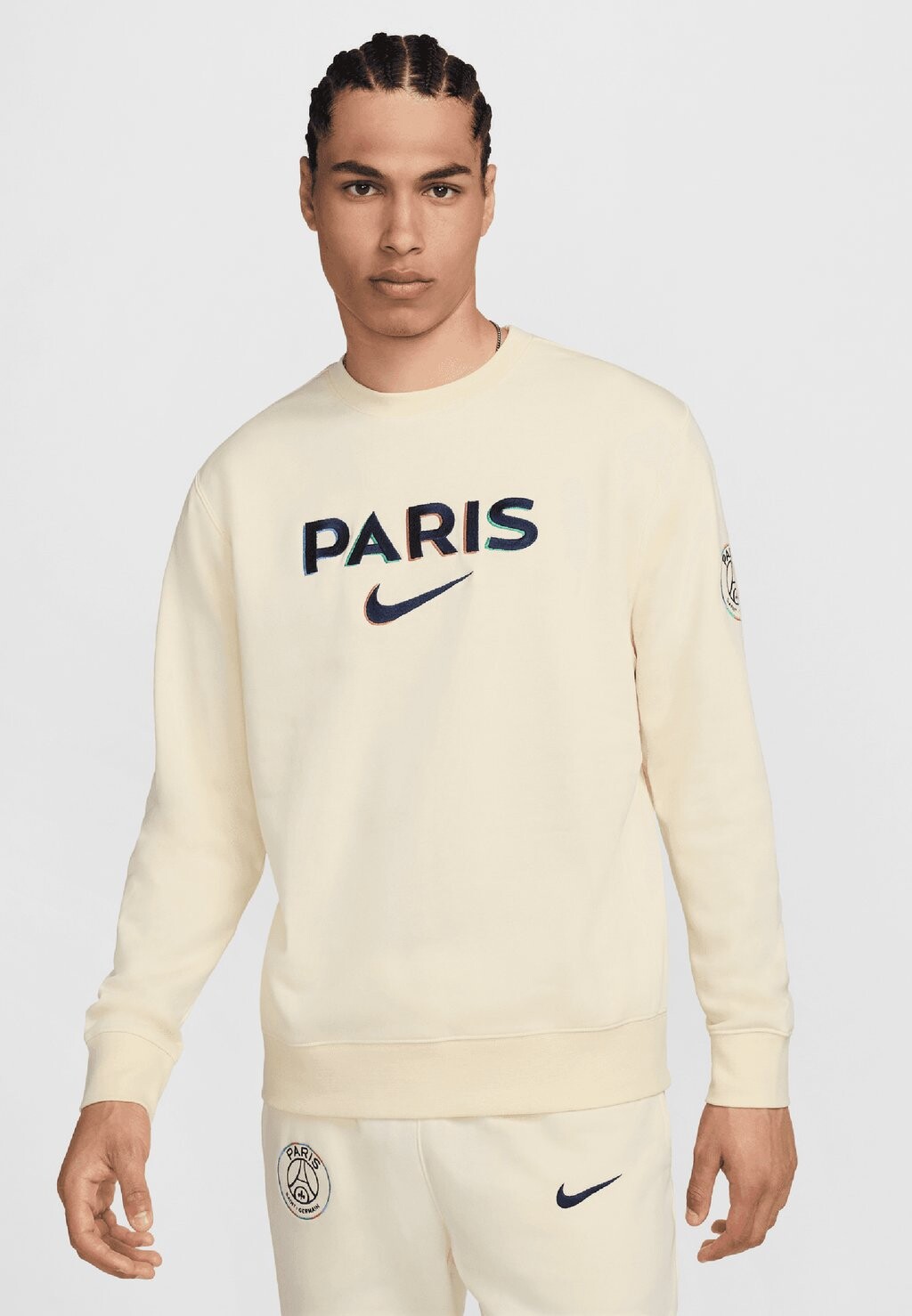 

Толстовка с символикой PSG CLUB CREW Nike, бежевый