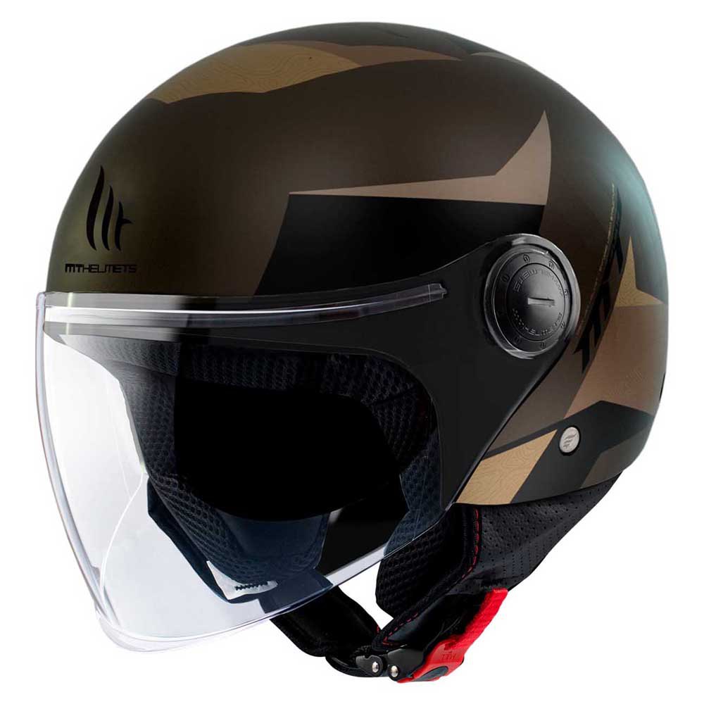 цена Открытый шлем MT Helmets Street S Poke, коричневый