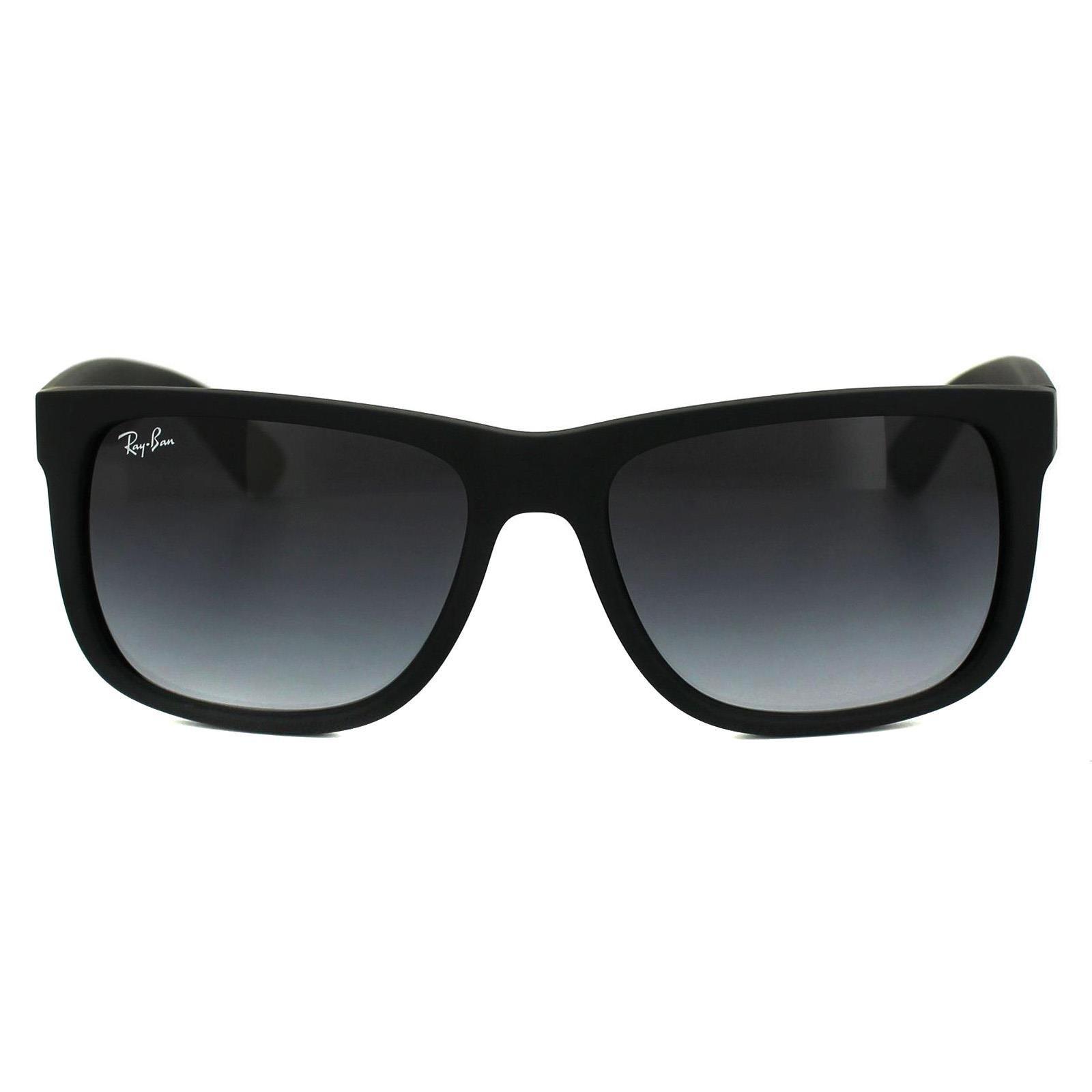 Прямоугольные резиновые черные серые солнцезащитные очки с градиентом Ray-Ban, черный