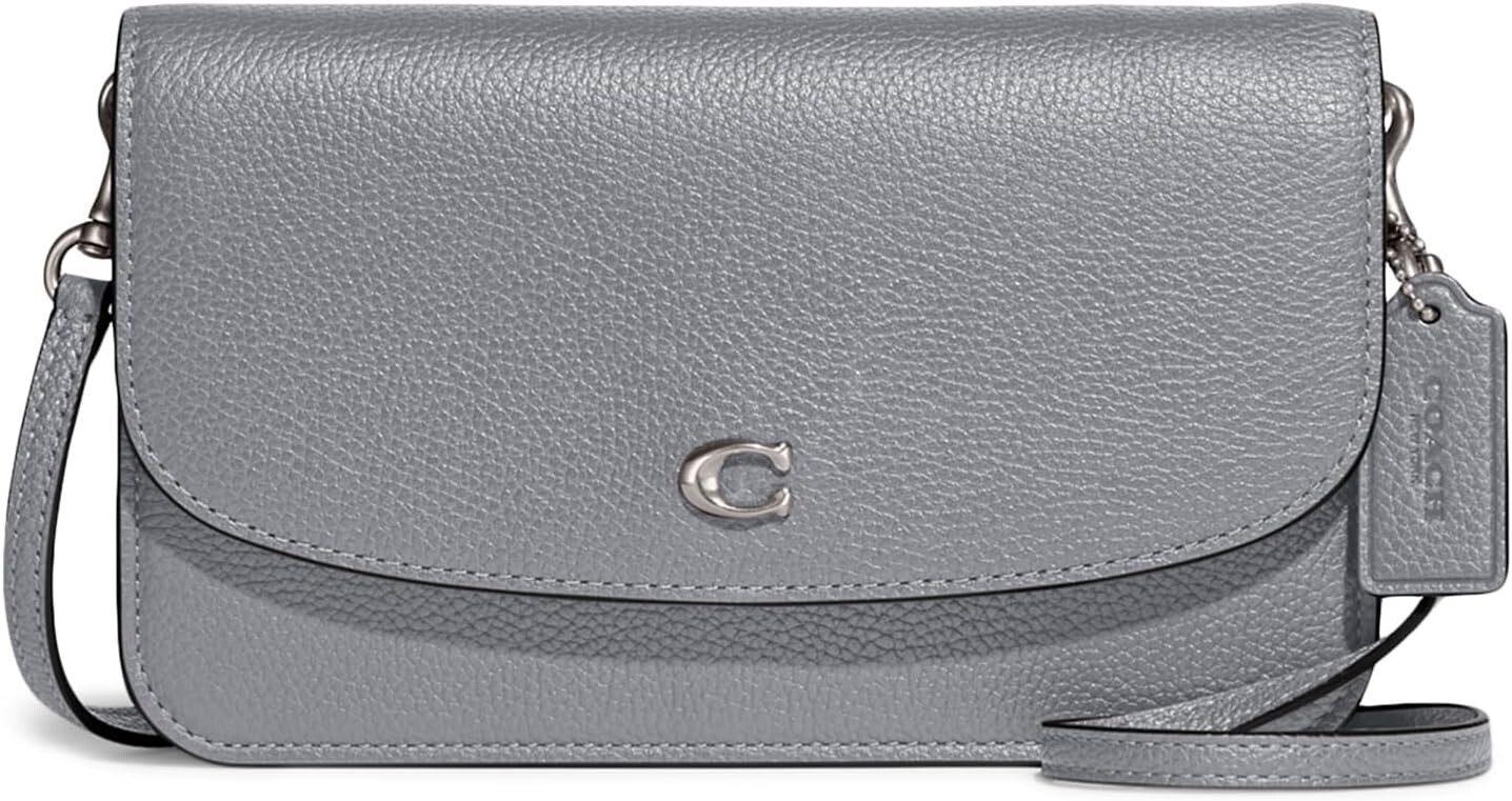 

Кроссбоди Hayden из полированной галечной кожи COACH, цвет Grey Blue